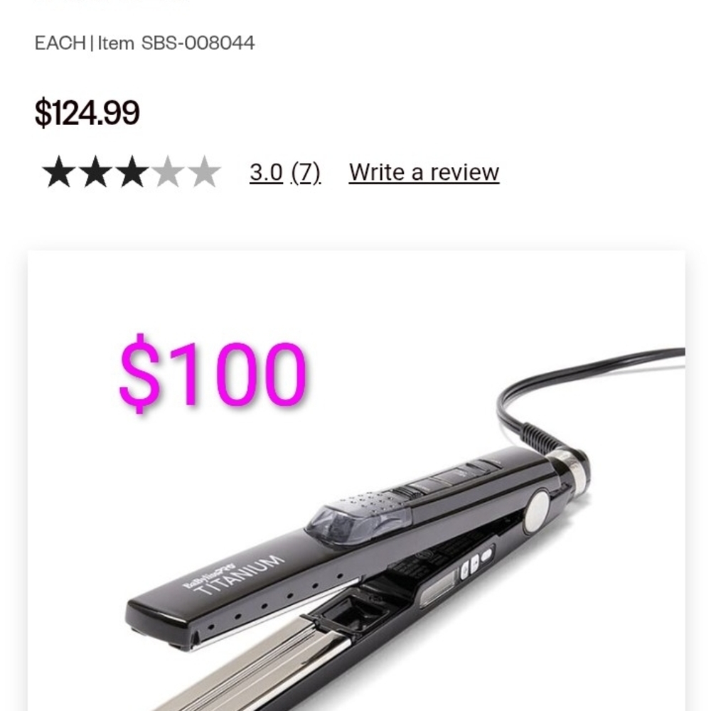 BaByliss ProTitanium Flat Iron